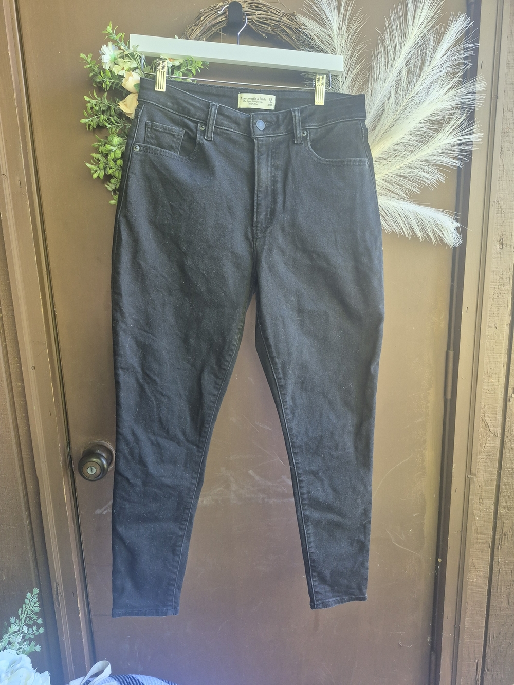 Abercrombie & Fitch Men's Super Skinny High-Rise Jeans - Black